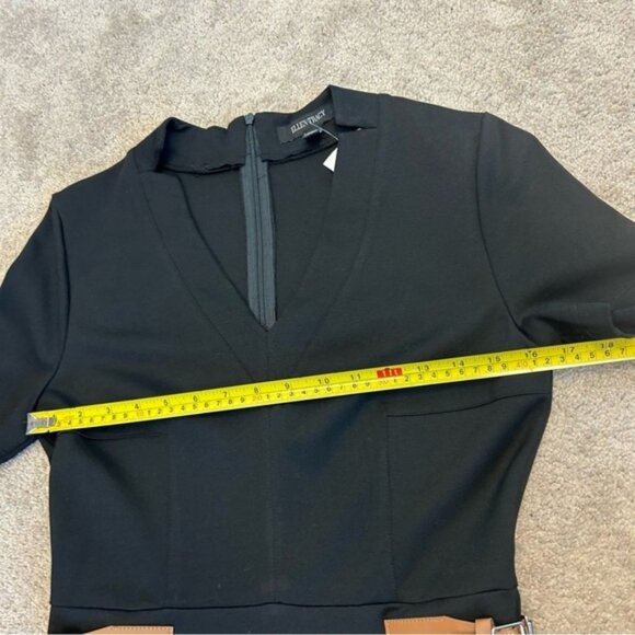 Ellen Tracy Black Belted Short Sleeve Fit & Flare Dress Sz S NWOT - Picture 10 of 15